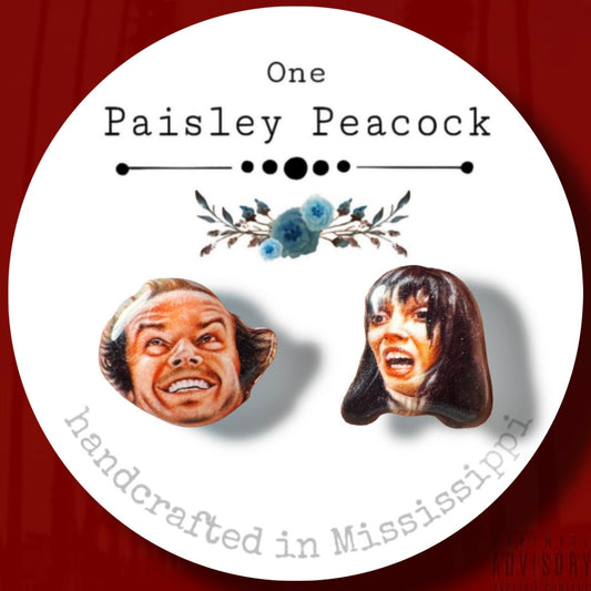 The shining Jack and Wendy handmade stud earrings Halloween