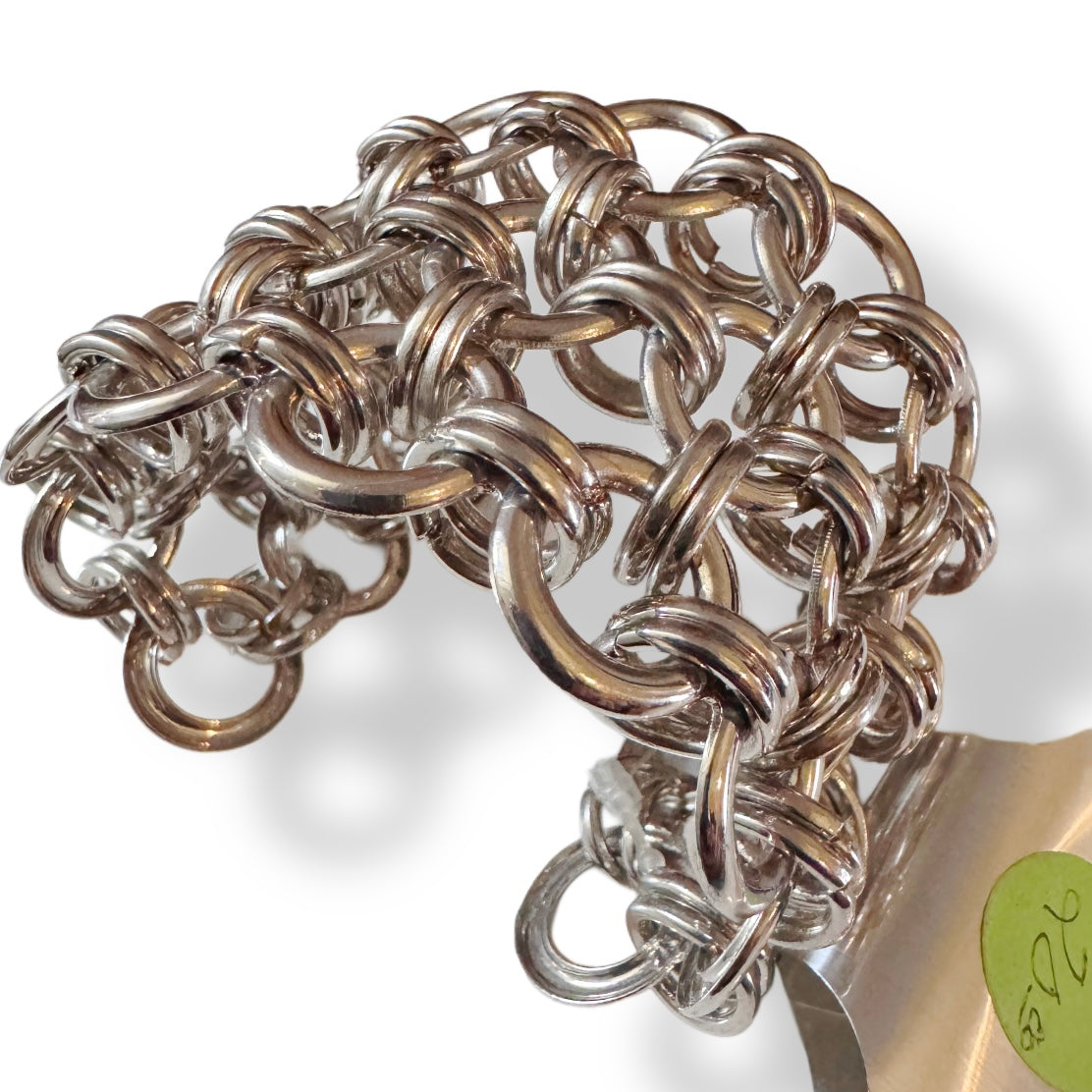 Boutique, statement piece-Chunky wide chain cuff bracelet BR-001