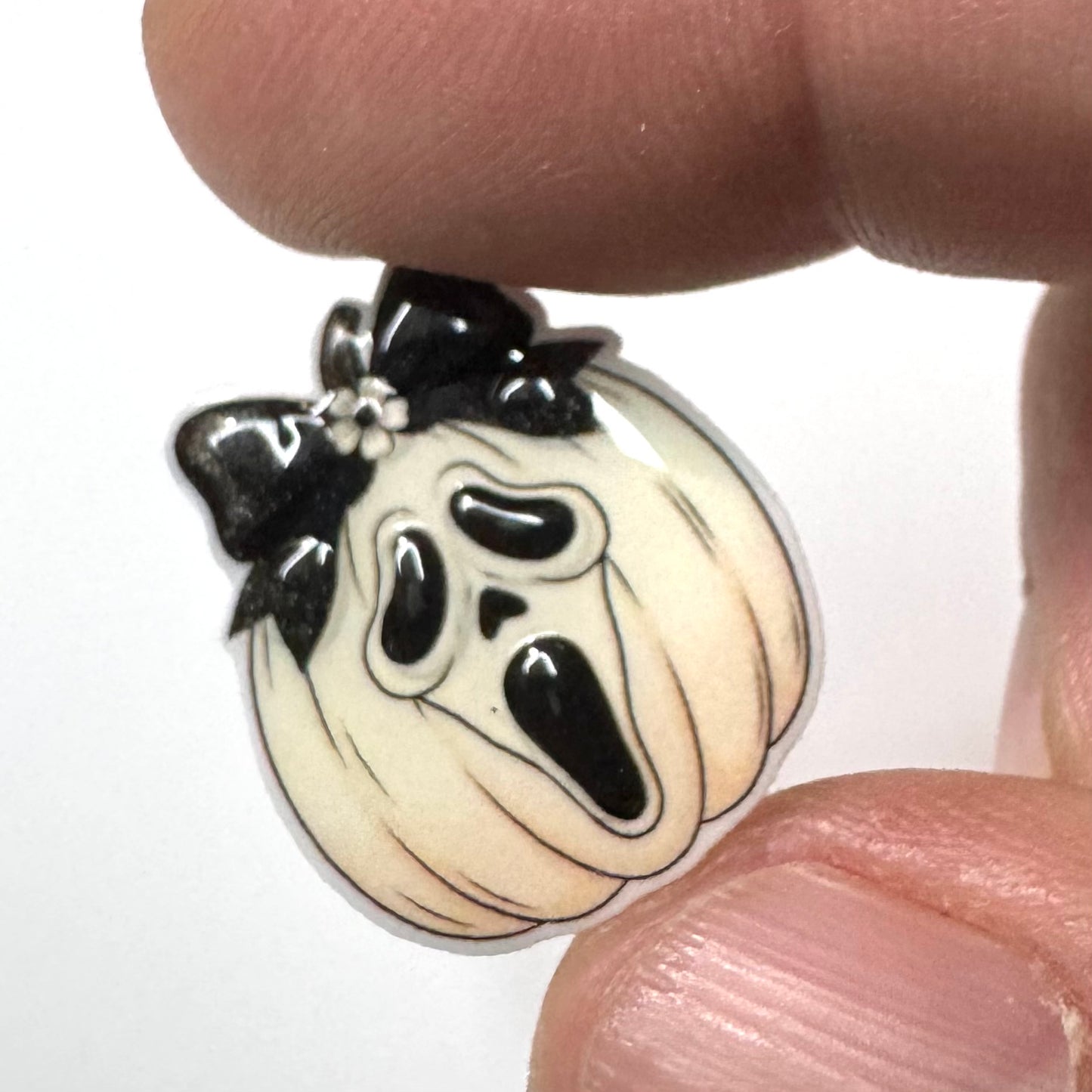 Scream pumpkin stud earrings Halloween