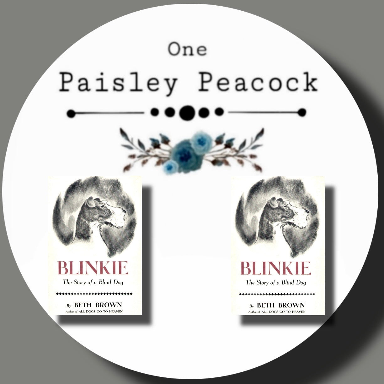 Blinkie book stud earrings
