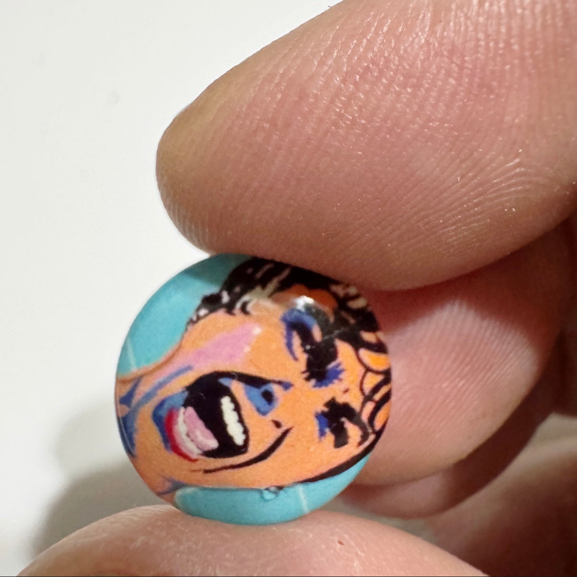 Psycho button stud earrings