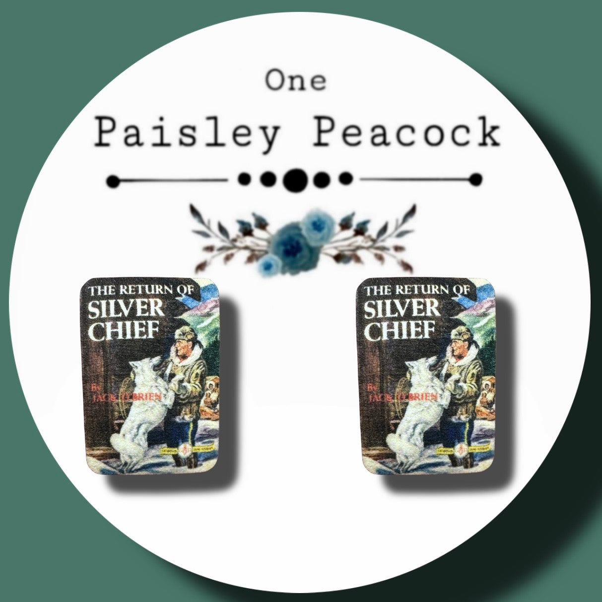 Silver chief book inspired stud earrings
