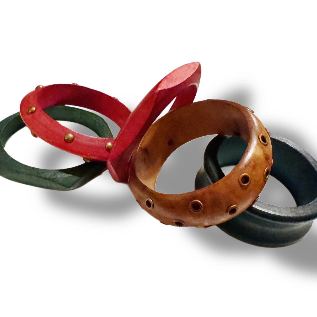 5 piece Wooden Bangle Bracelet set