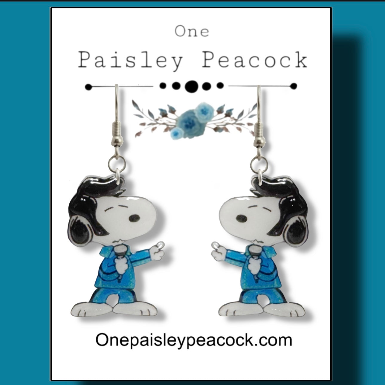 Dangle Earrings- Snoopy Elvis inspired