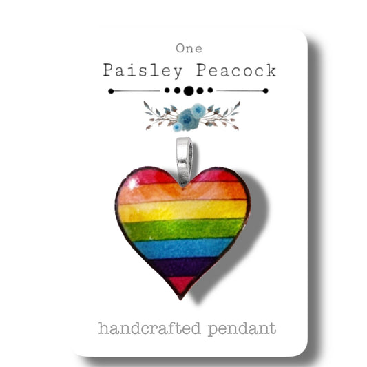 Pendants-rainbow heart