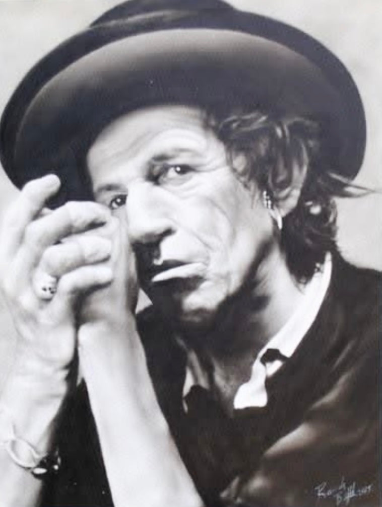 Portrait Pencil drawing- Keith Richards