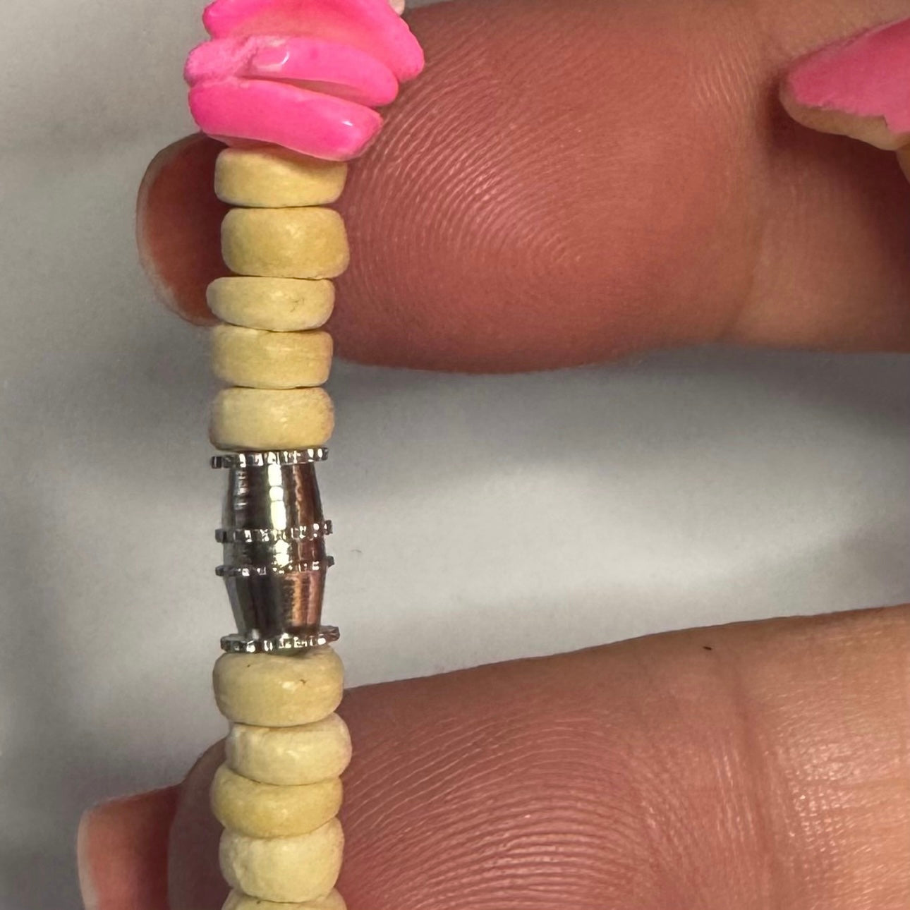 18 inch Puka Shell Necklace pink