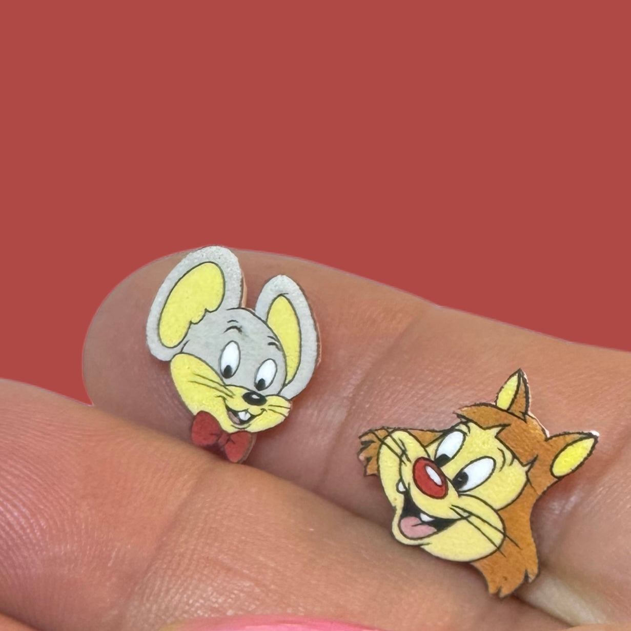 Herman and Katnip inspired stud earrings