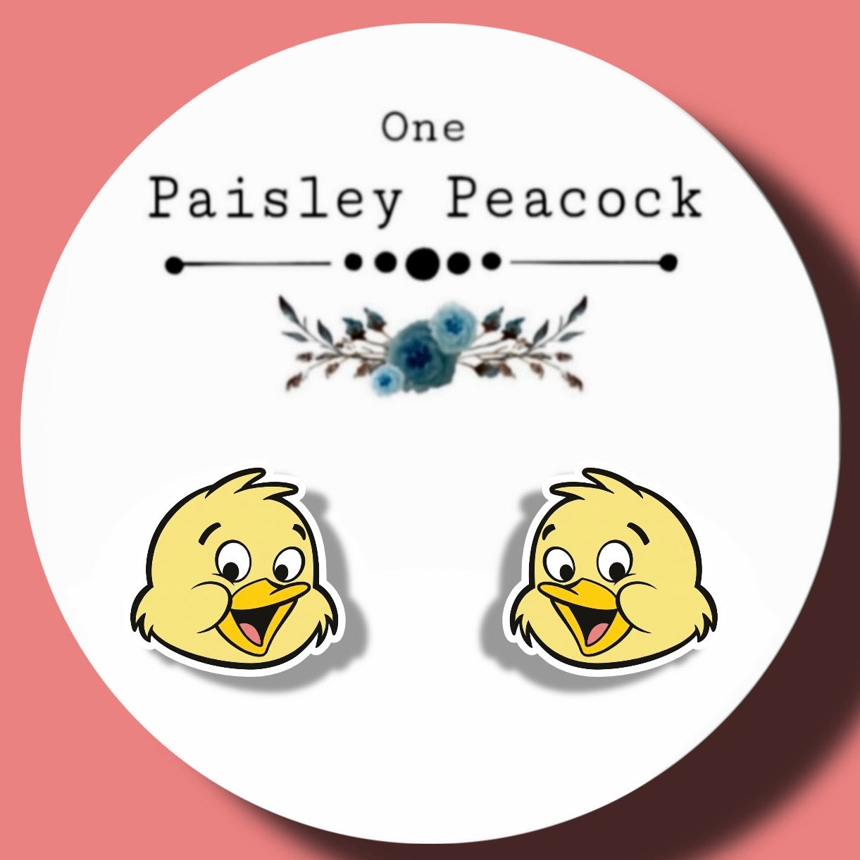 Yakky Doodle Inspired handmade stud earrings