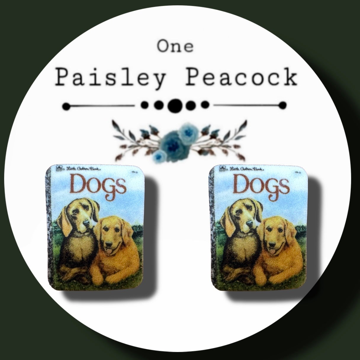 Little golden book of dogs earrings