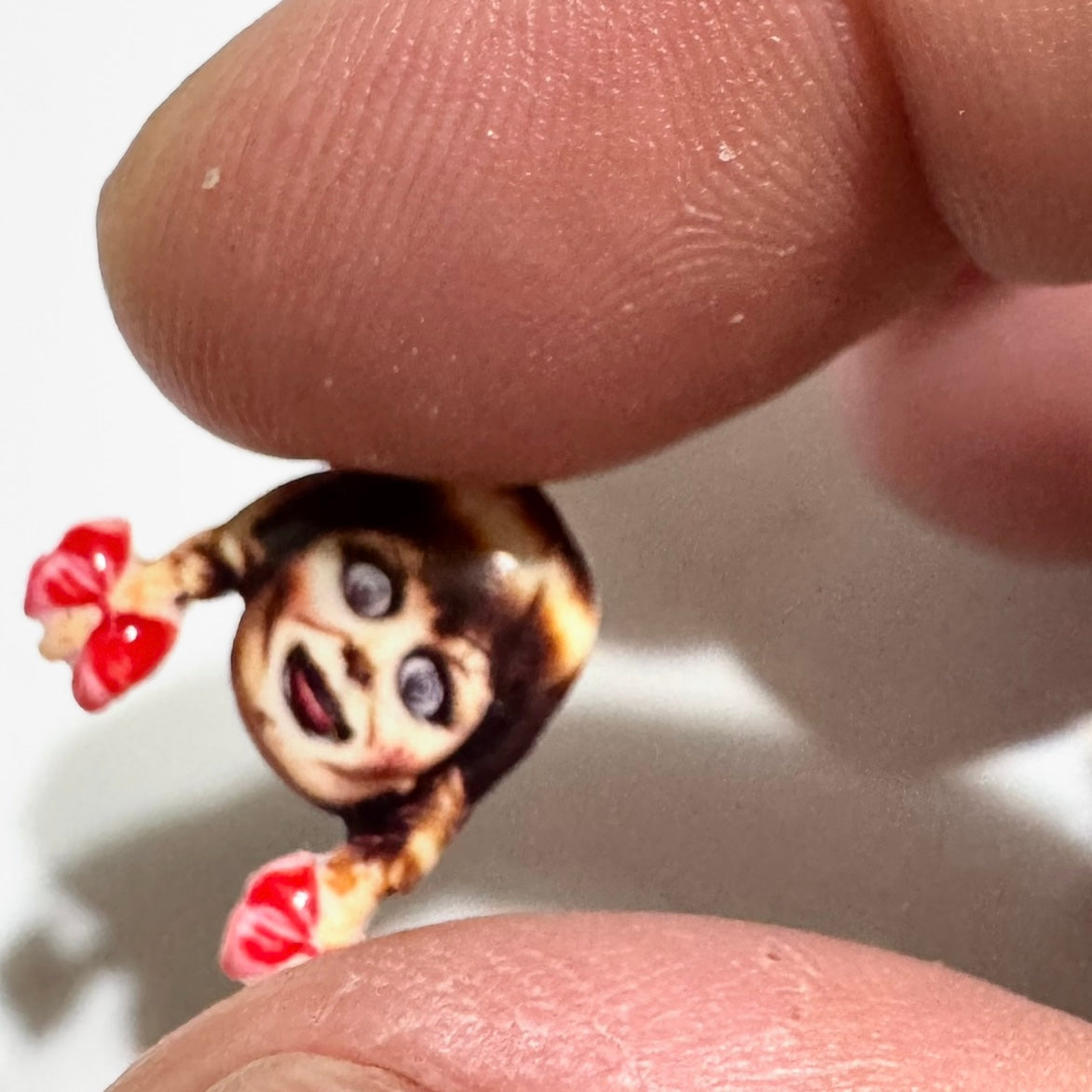 Annabelle handmade stud earrings Halloween