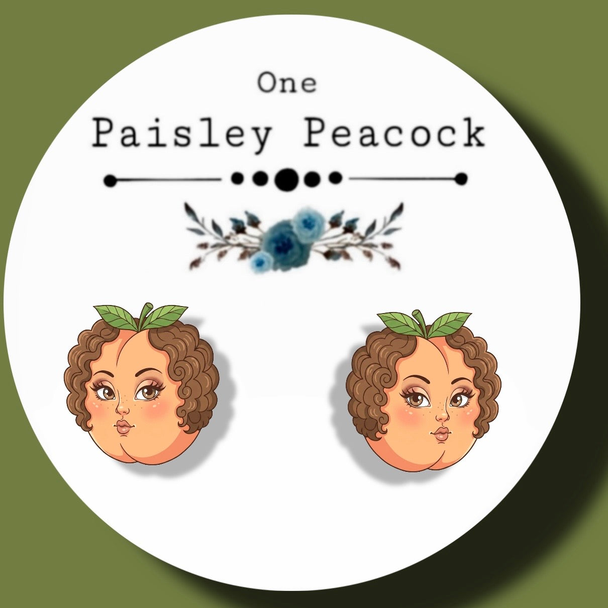 Peachy Lady stud earrings