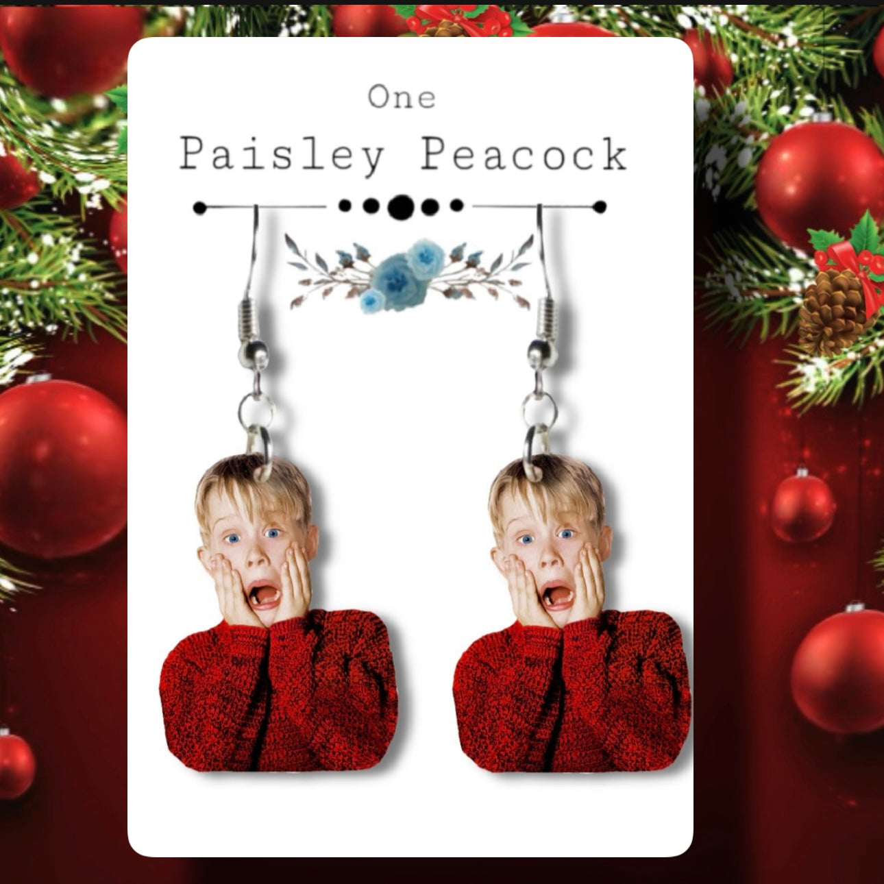 Kevin McAllister inspired dangle earrings Home Alone