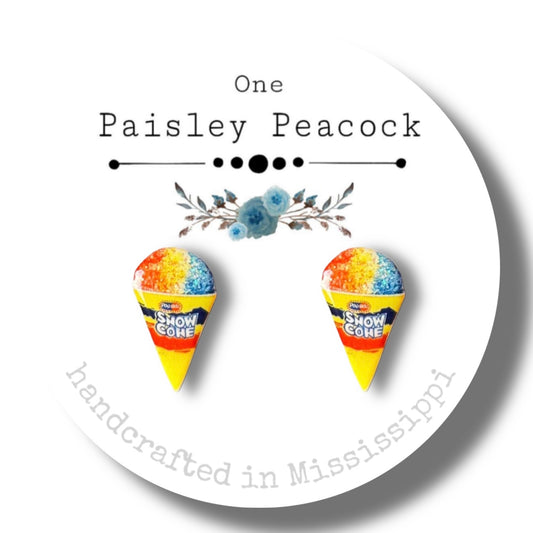 Stud Earrings-snowcone