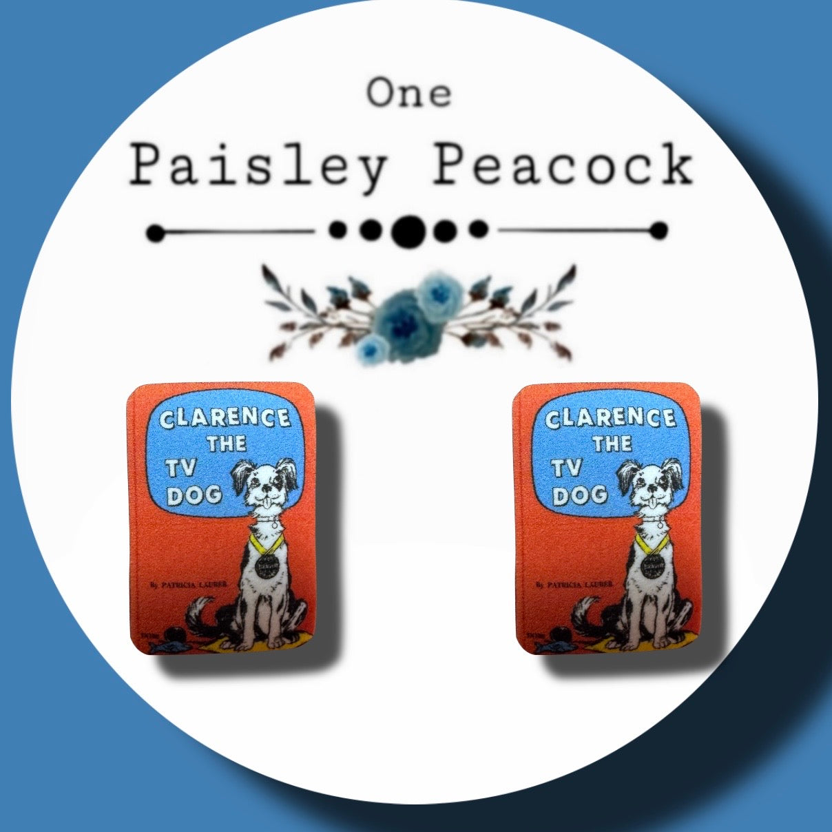 Clarence TV dog stud earrings