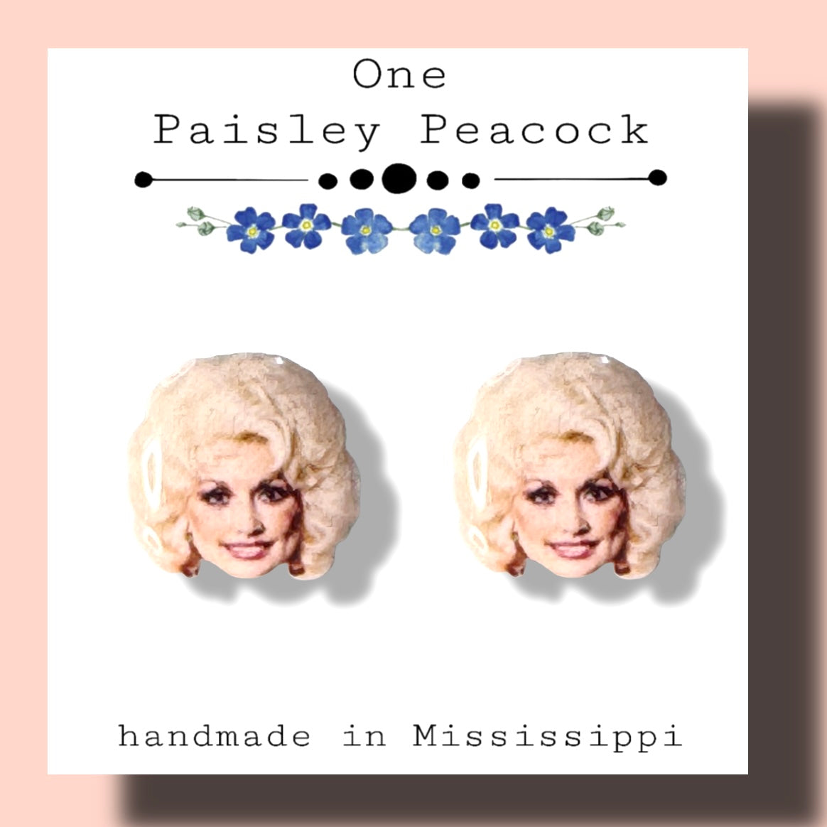Dolly Parton stud earrings