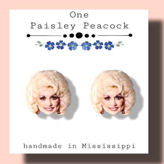 Dolly Parton stud earrings