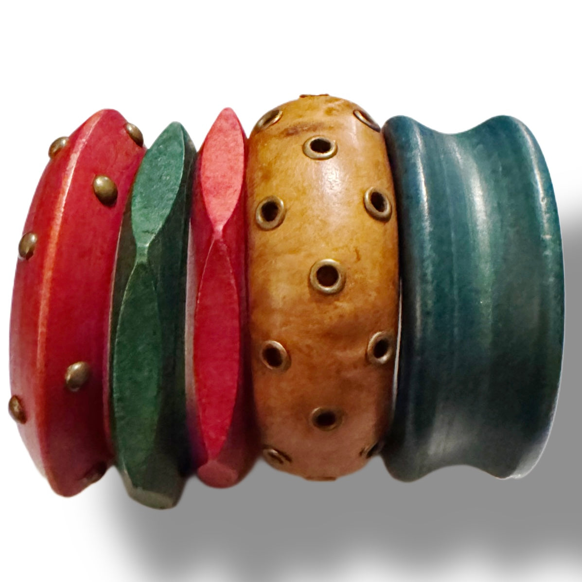 5 piece Wooden Bangle Bracelet set