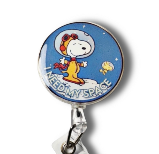 Badge Reel Snoopy I Need Space