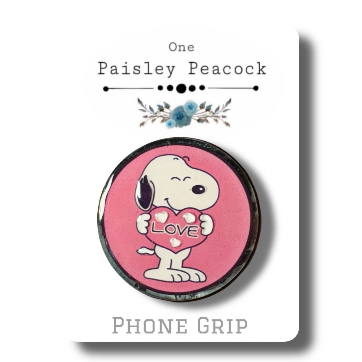 Phone Grip-snoopy love pink