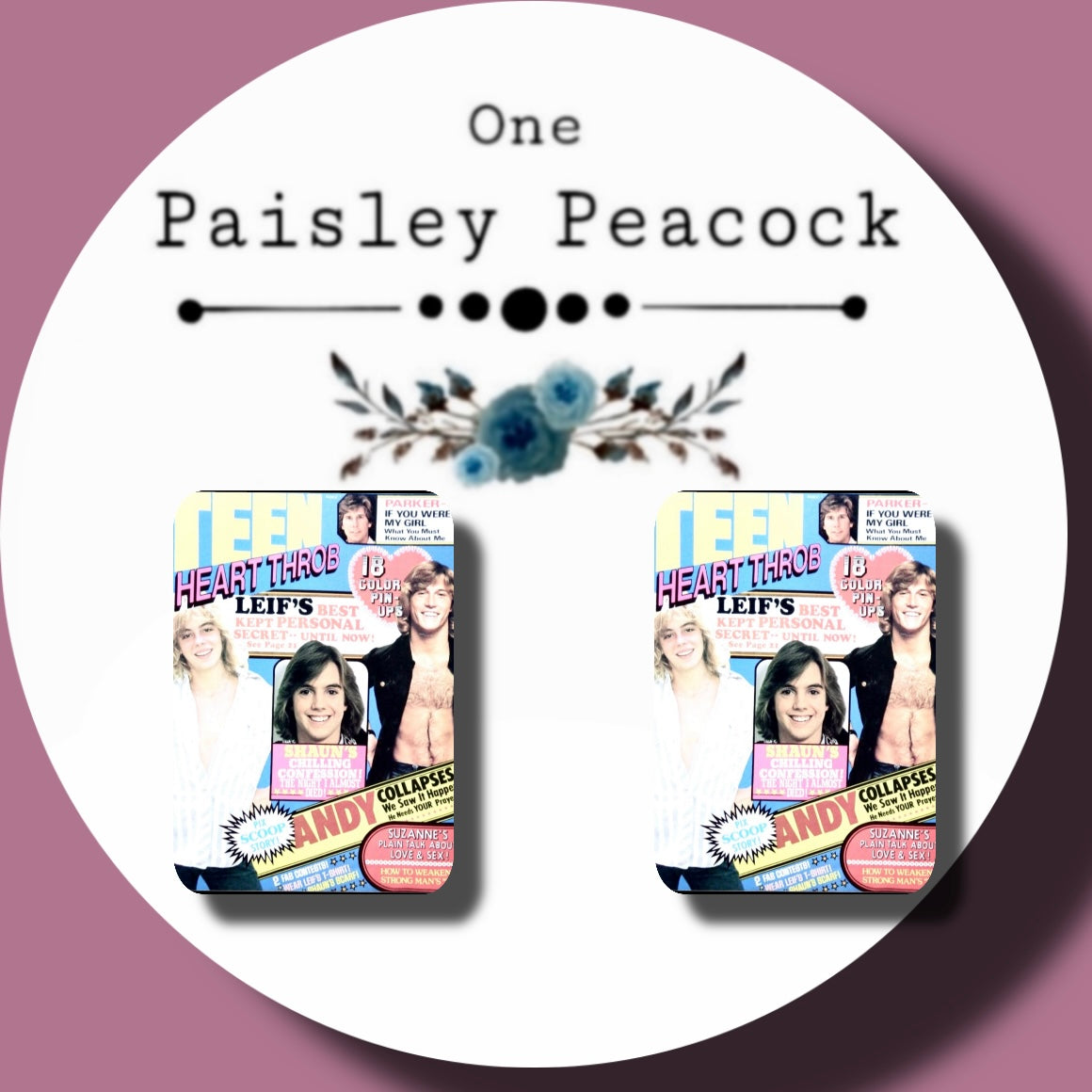 Teen Heart throb magazine 70’s earrings