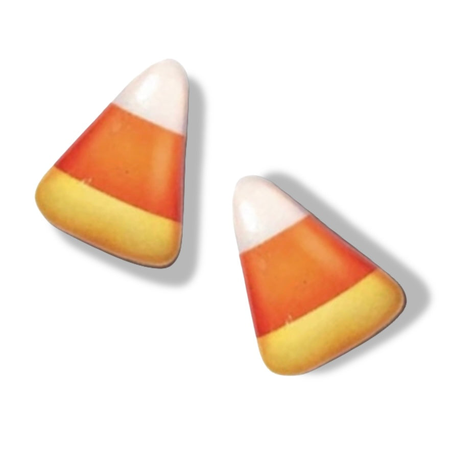 Stud earrings- candy corn