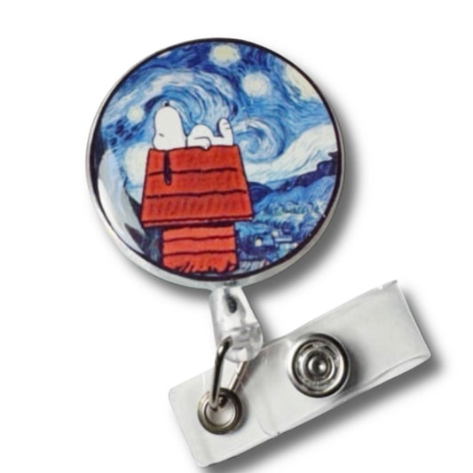 Badge Reel Snoopy Starry Nights