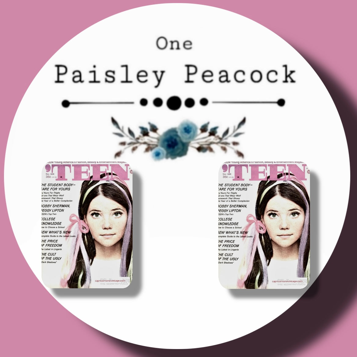 Vintage Teen Magazine inspired earrings
