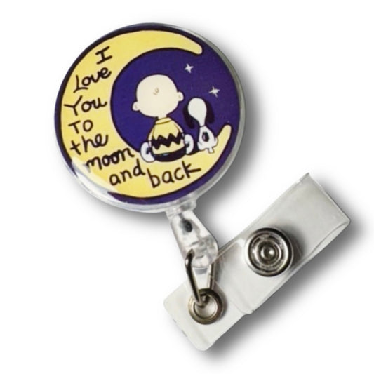 Badge Reel Charlie and Snoopy