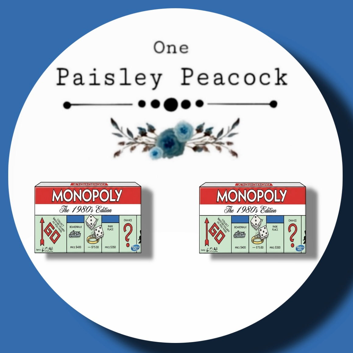 MONOPOLY BOARD GAME INSPIRED HANDMADE STUD EARRINGS