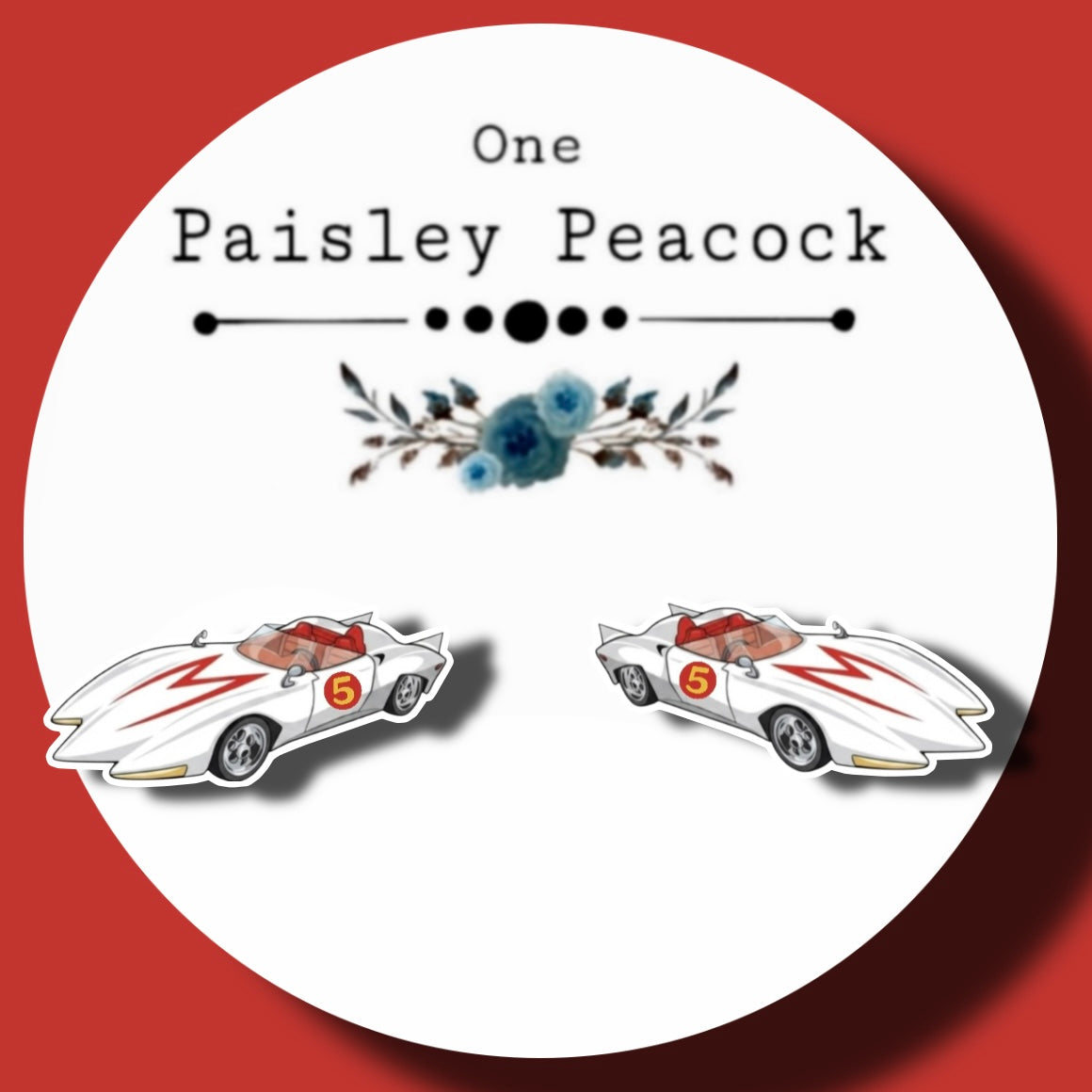 SPEED RACER MACH 5 INSPIRED HANDMADE STUD EARRINGS