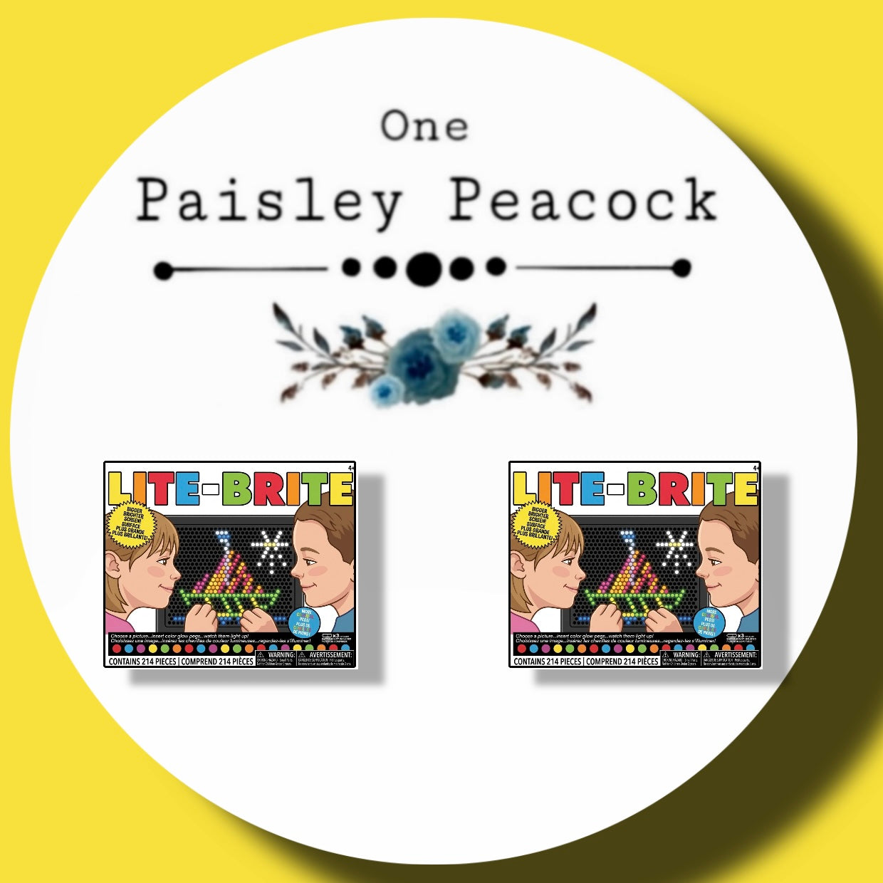 Lite Brite inspired stud earrings