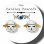 Lamb chop inspired stud earrings handmade