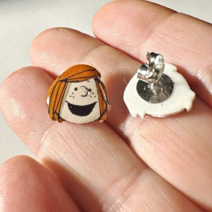 Stud Earrings-peppermint patty