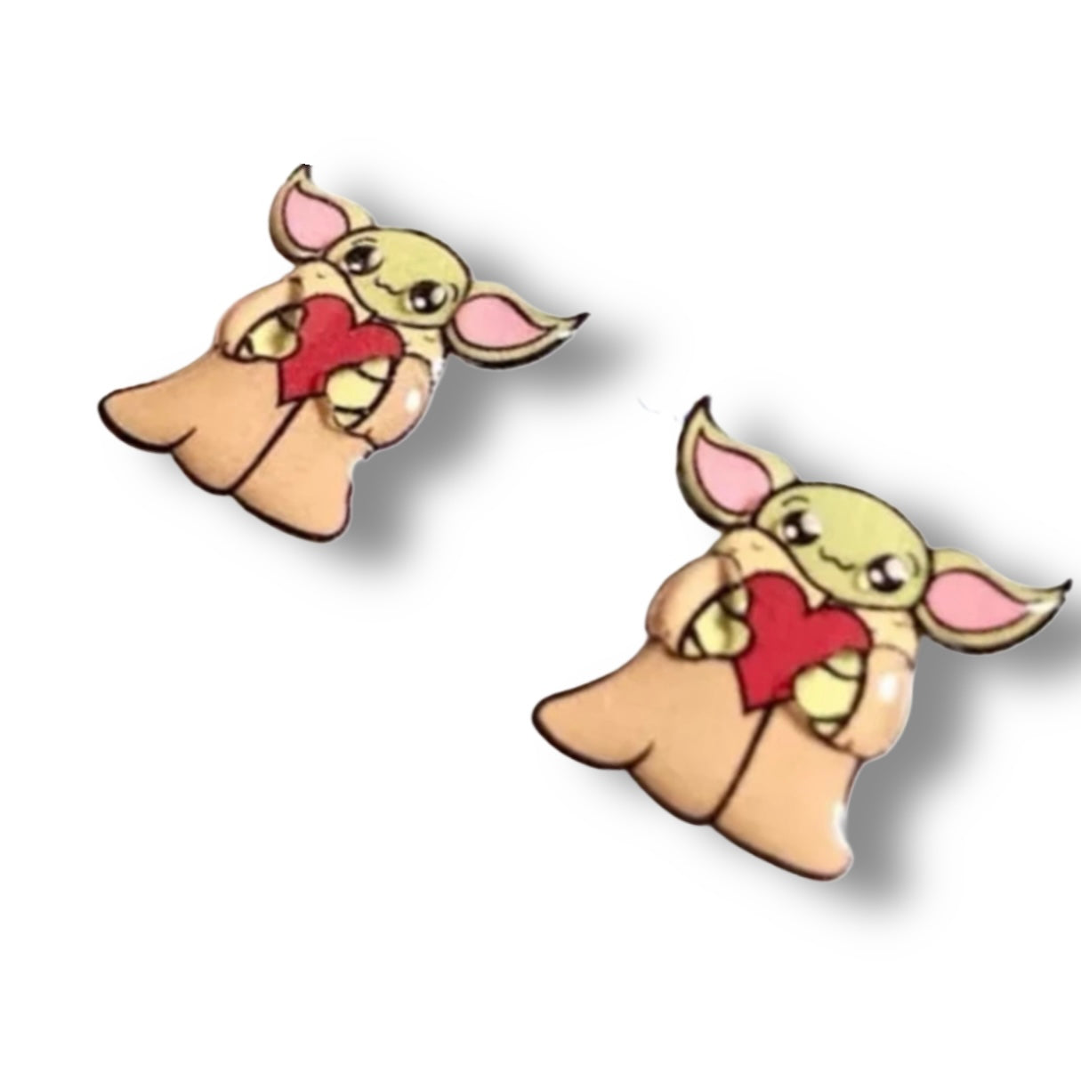 Stud Earrings-yoda