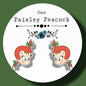Little Audrey inspired stud earrings cartoon handmade