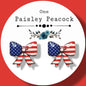 American Flag Bows stud earrings
