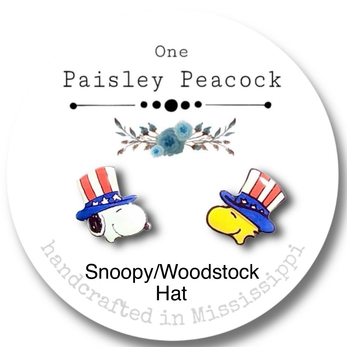4th of July Independence Day stud earrings