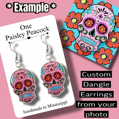 Custom Dangle Earrings-from your photo