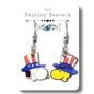 4th of July Independence Day Dangle earrings