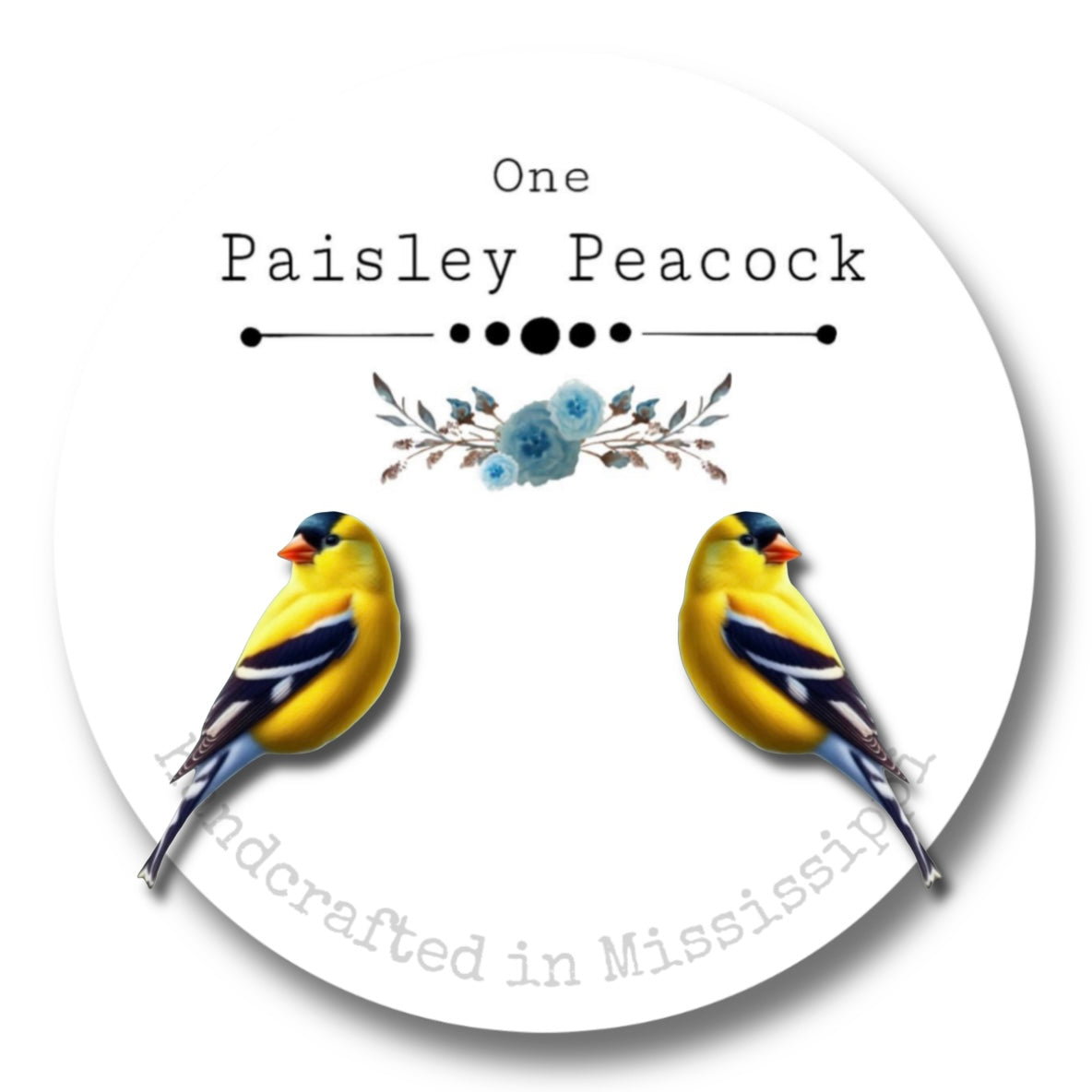 Bird earrings-yellow