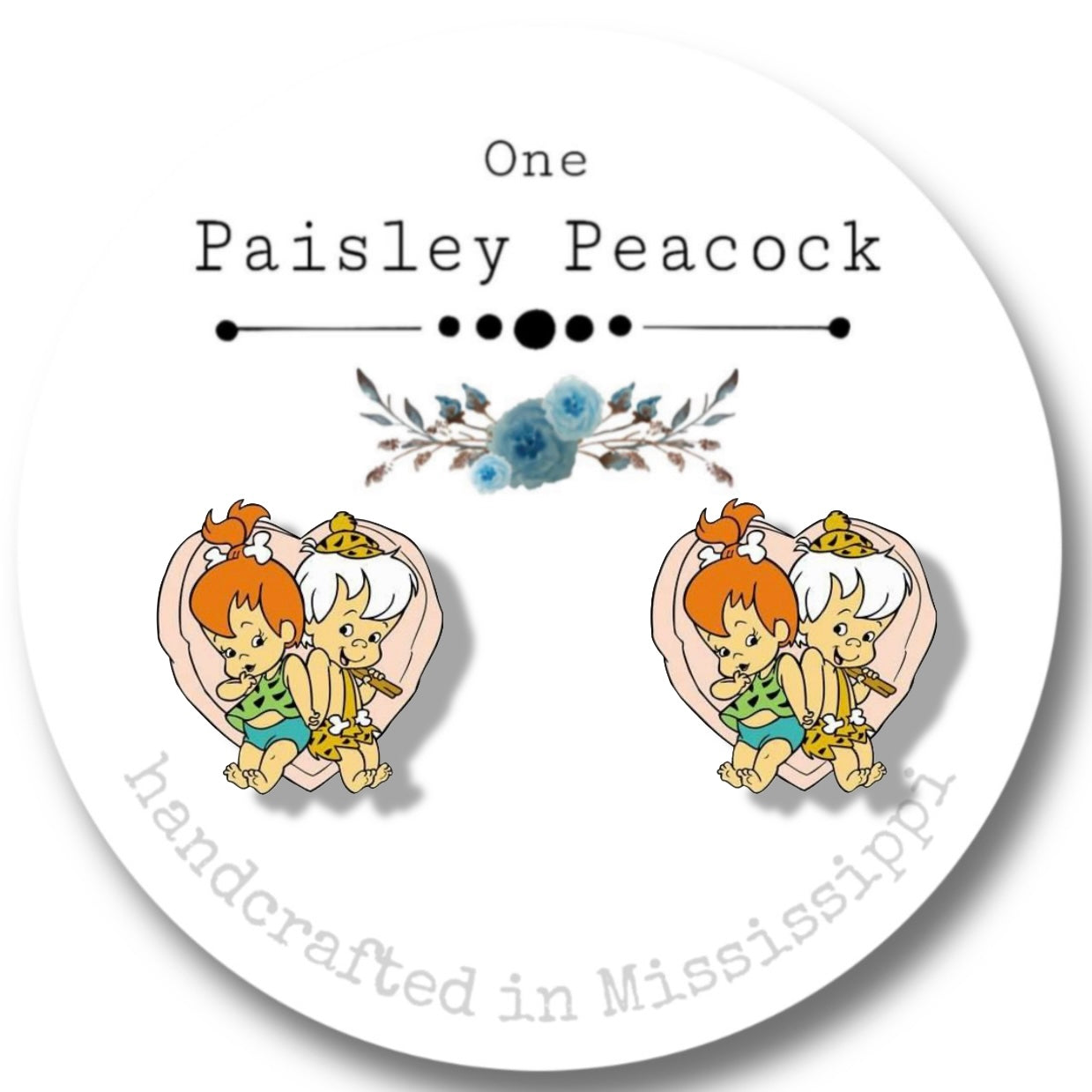 Flintstones stud earrings