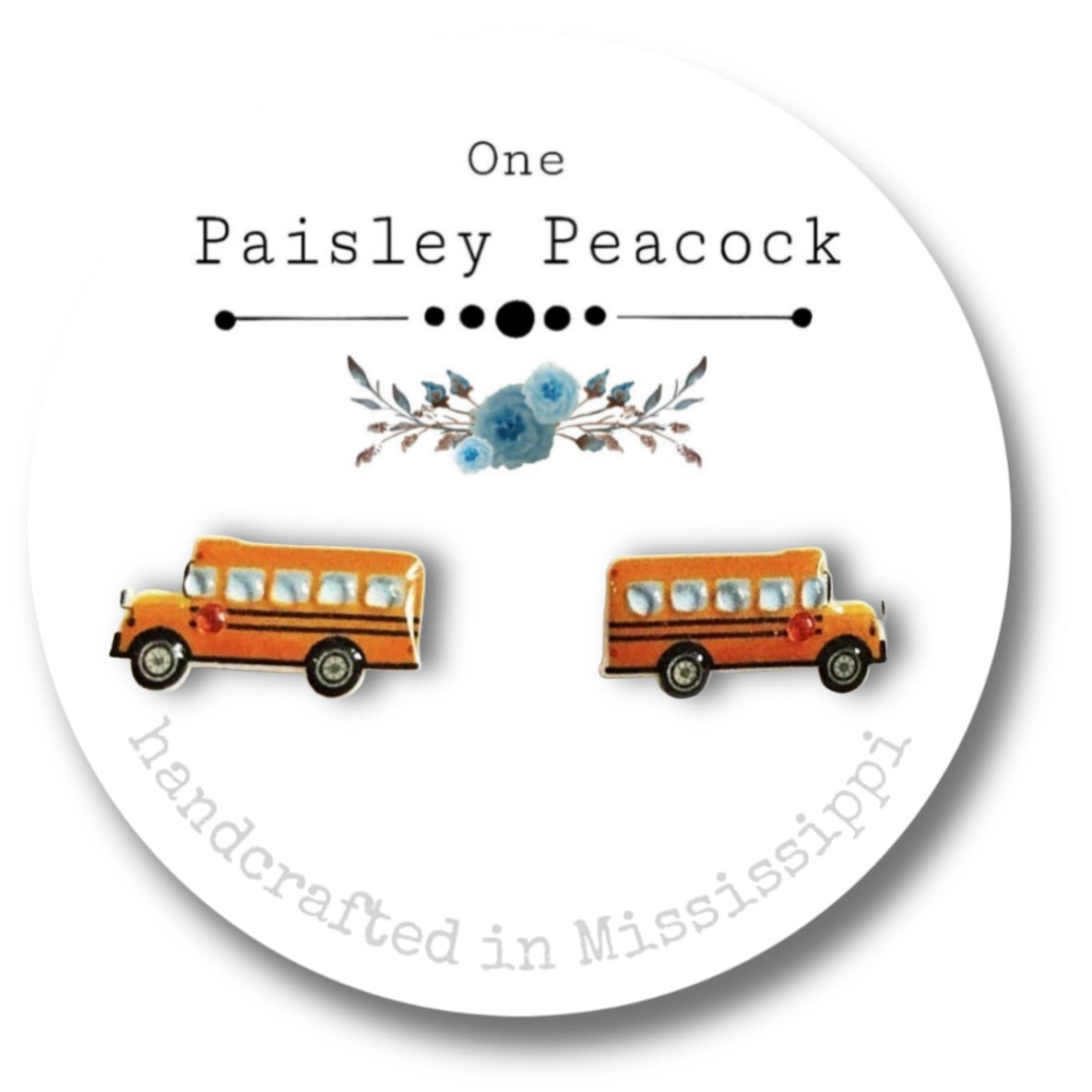 School earrings-bus