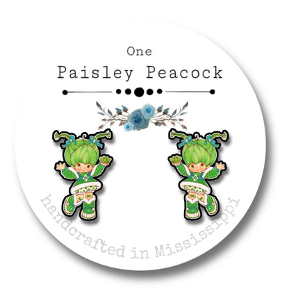Rainbow Brite stud earrings