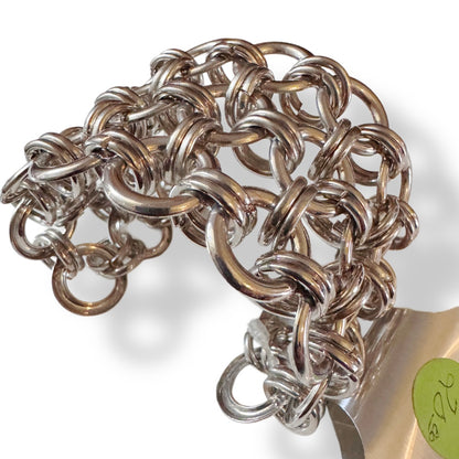 Boutique, statement piece-Chunky wide chain cuff bracelet BR-001