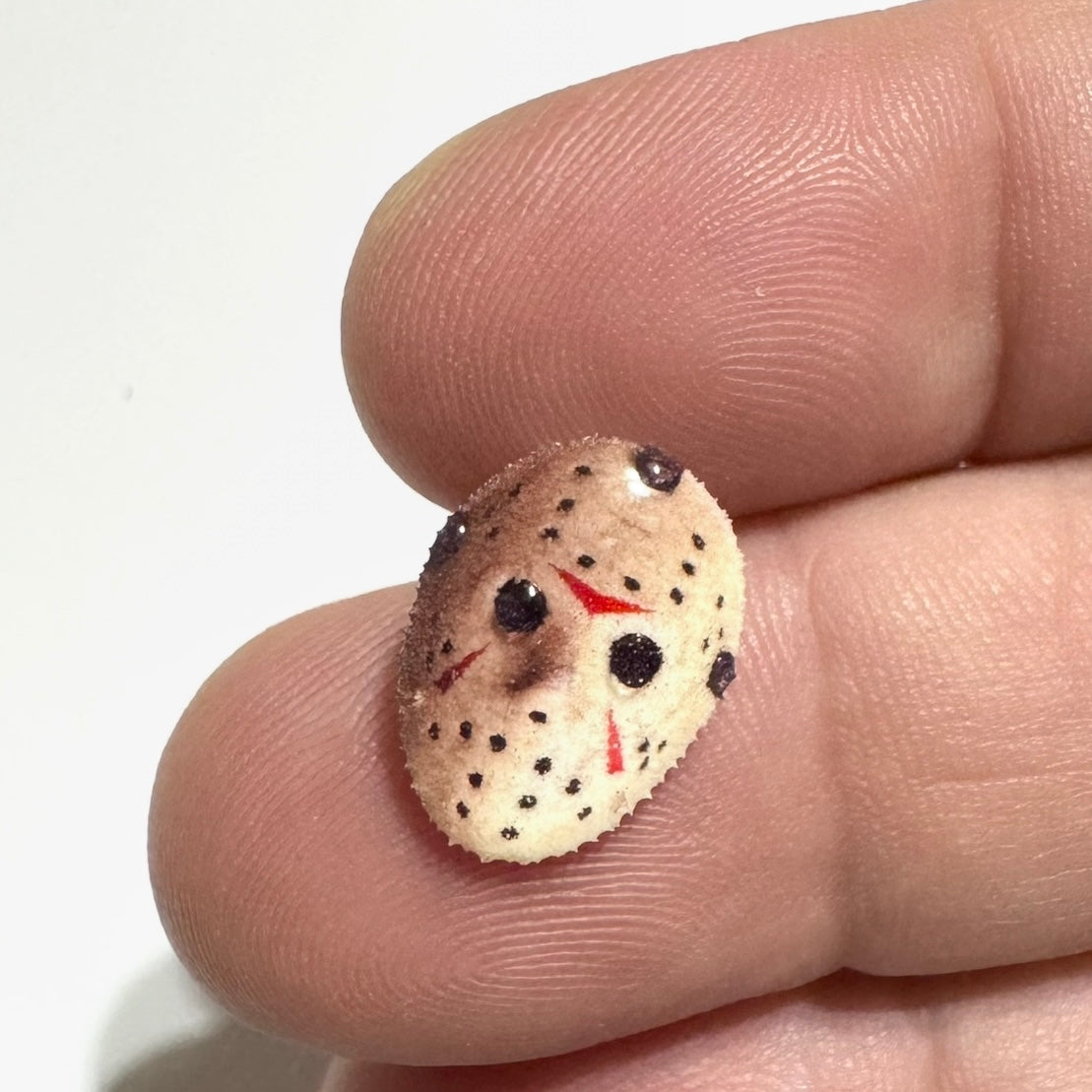 Jason Vorhees Mask handmade stud earrings Halloween