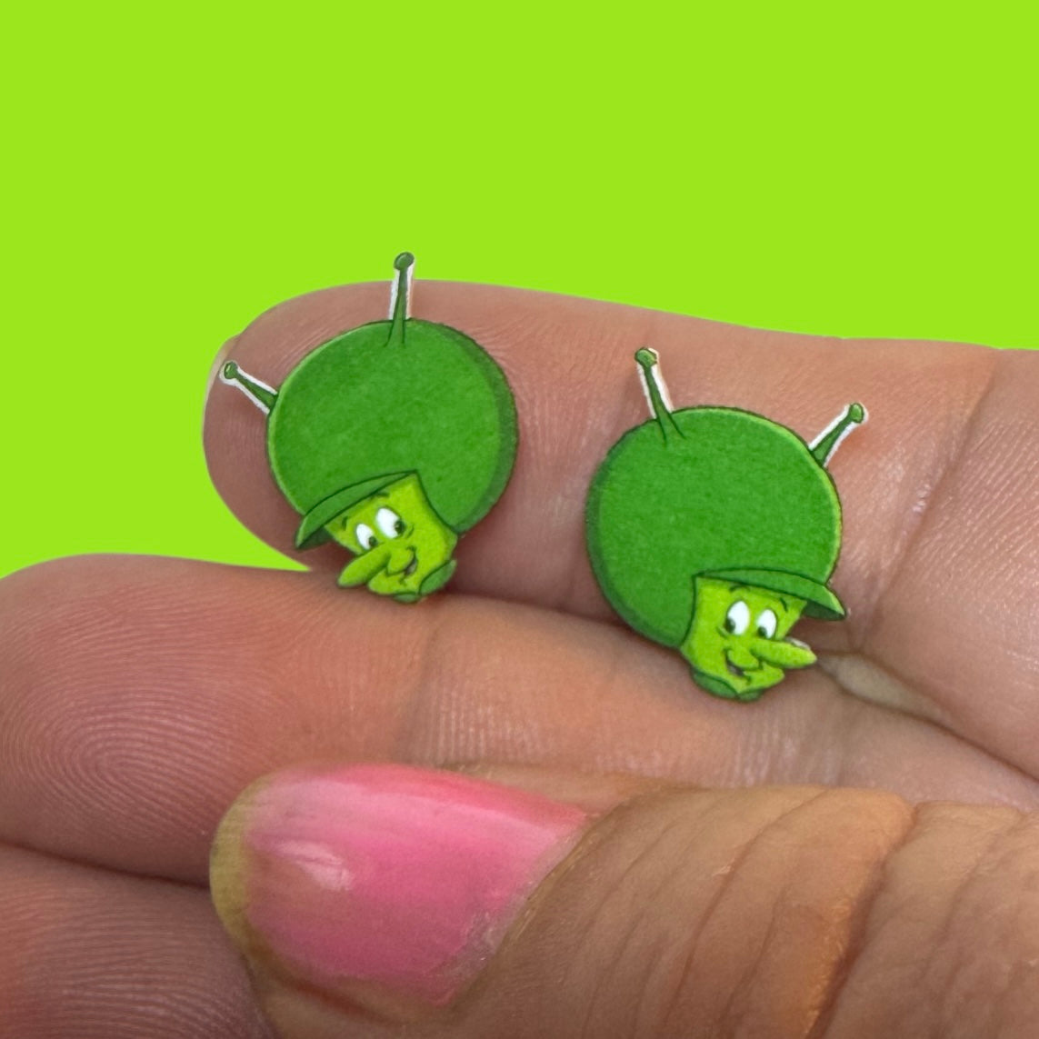 Gazoo inspired stud earrings handmade
