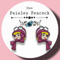 Penelope Pittstop inspired stud earrings handmade