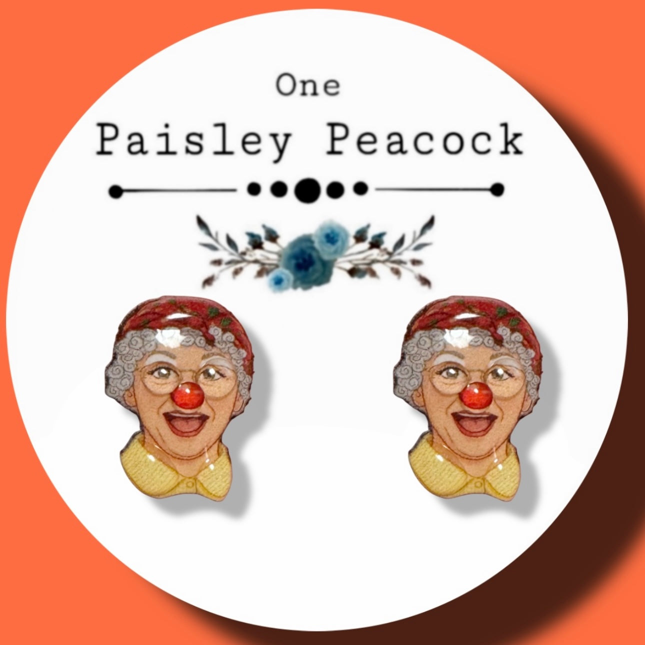Granny Garbanzo inspired handmade stud earrings