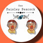 Granny Garbanzo inspired handmade stud earrings